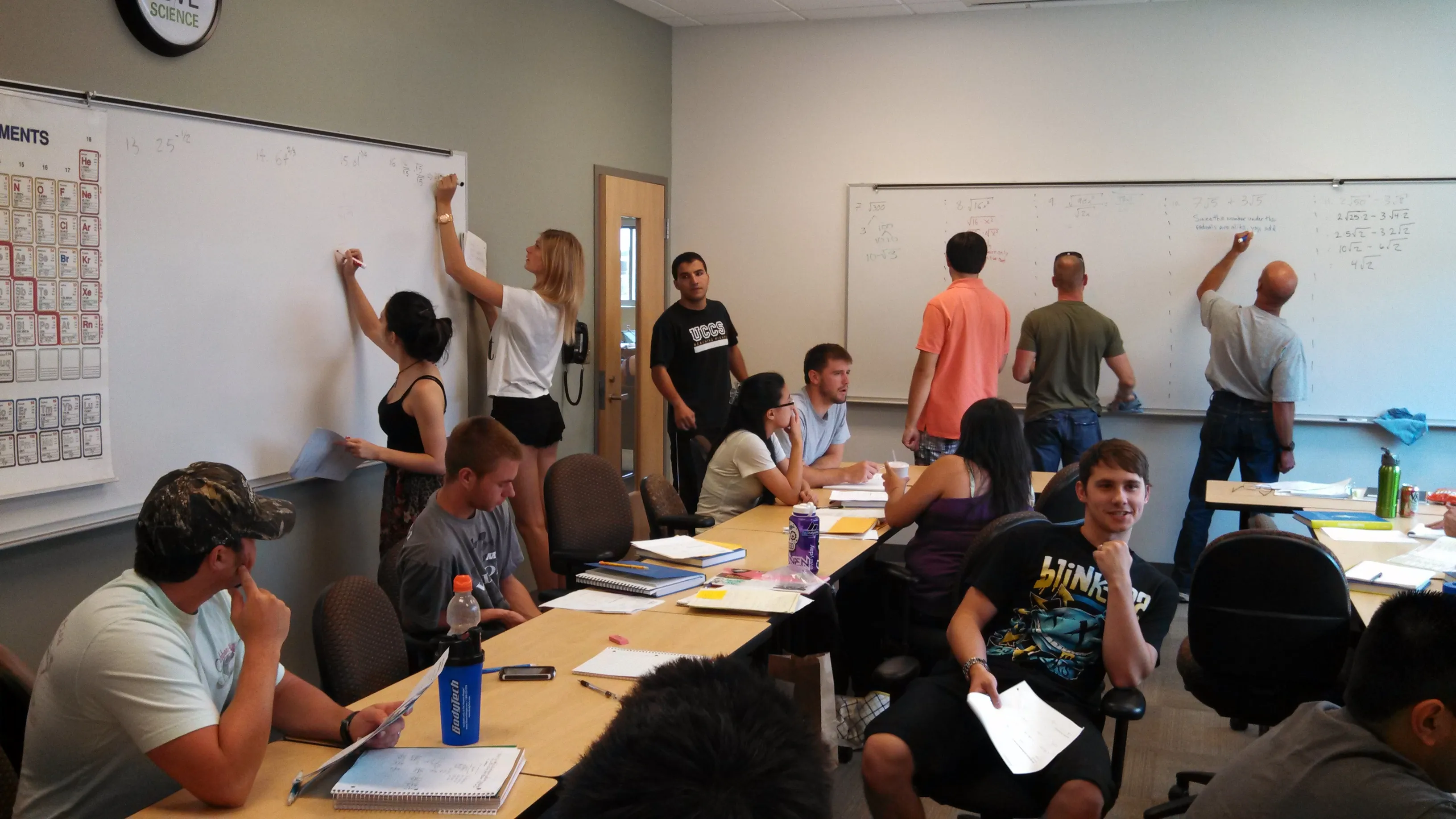 Students at peer assisted study session 