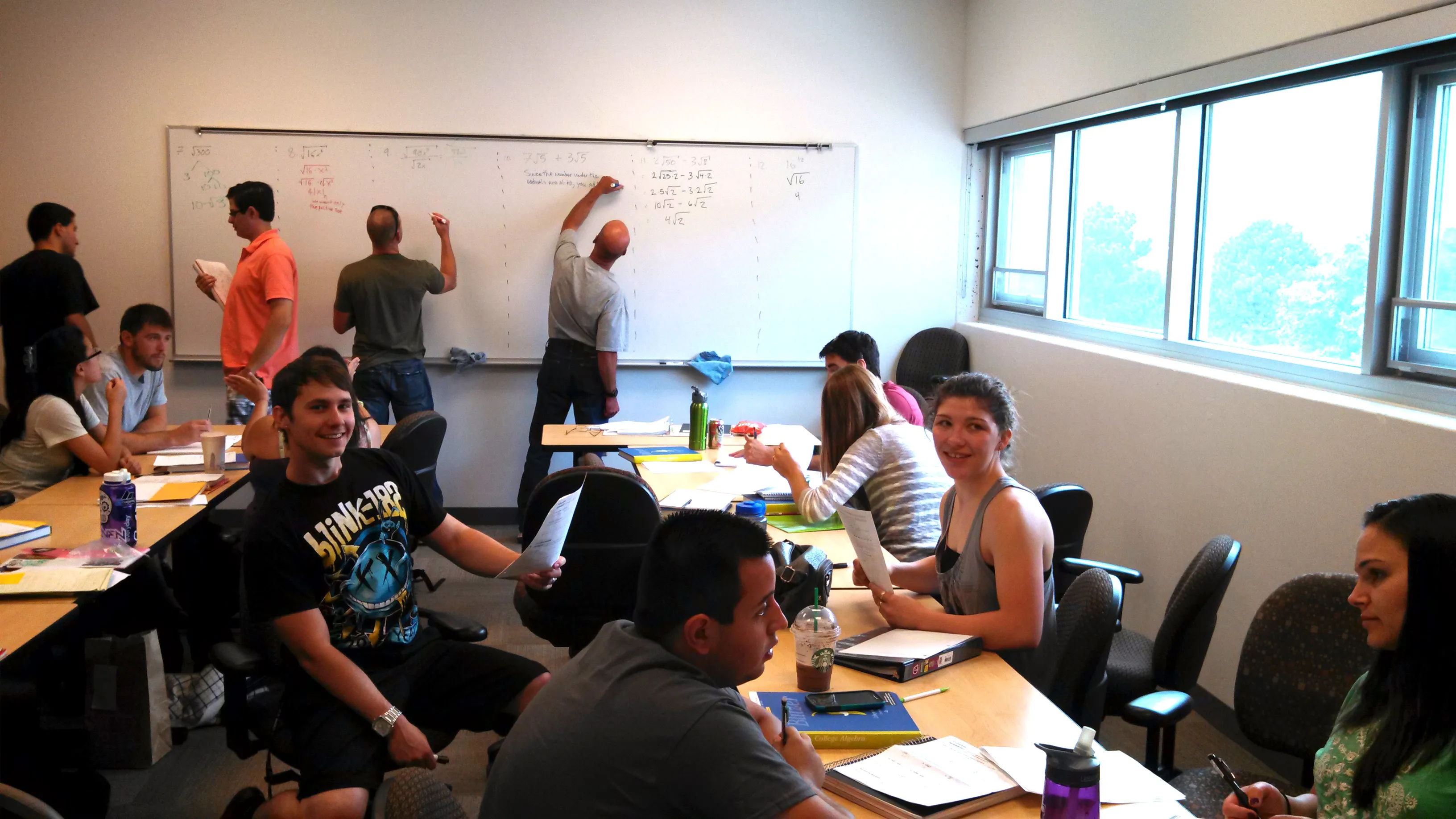 Students at peer assisted study session 