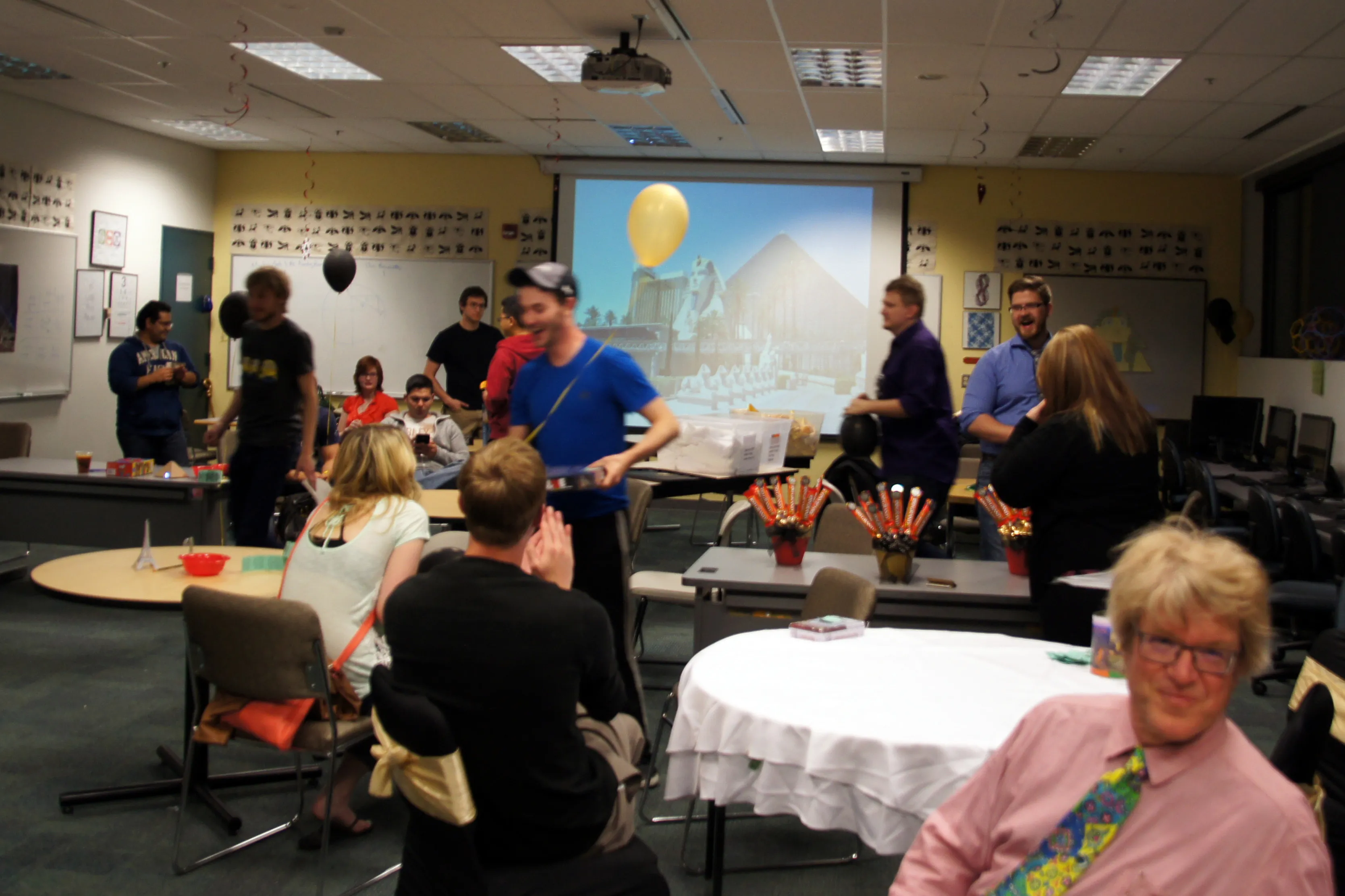 Students Participating in Casino night 