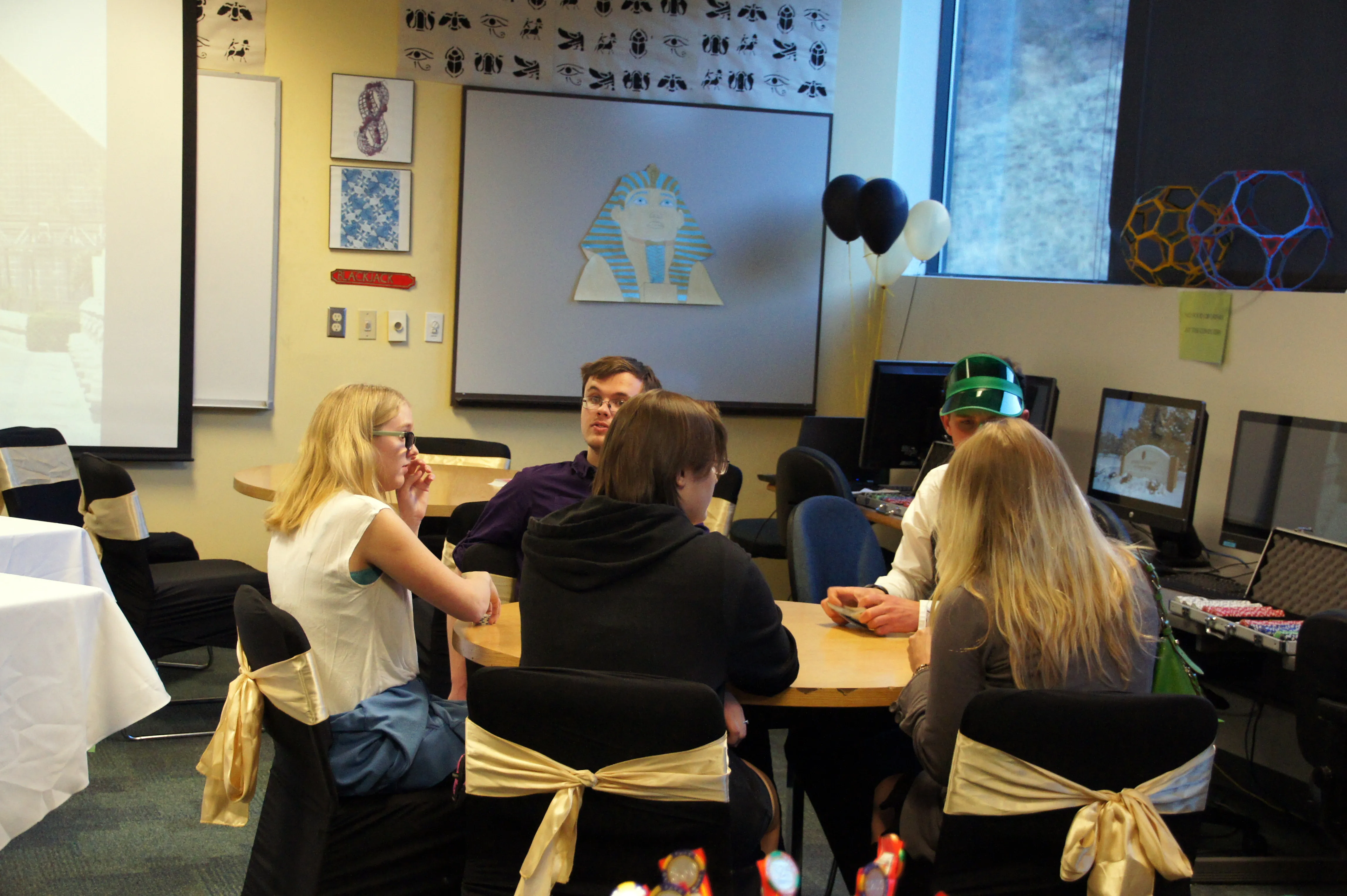 Students Participating in Casino night 