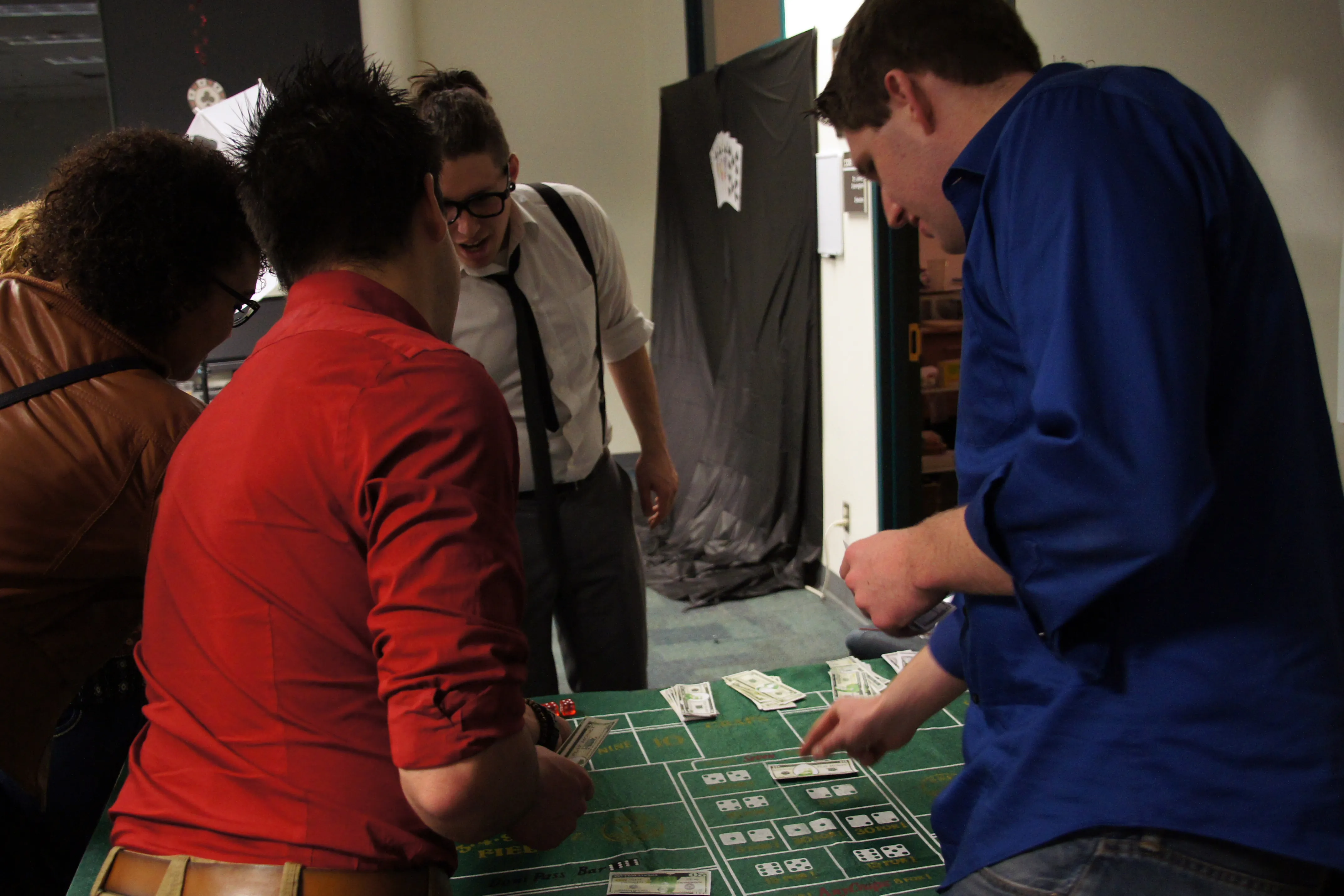 Students Participating in Casino night 