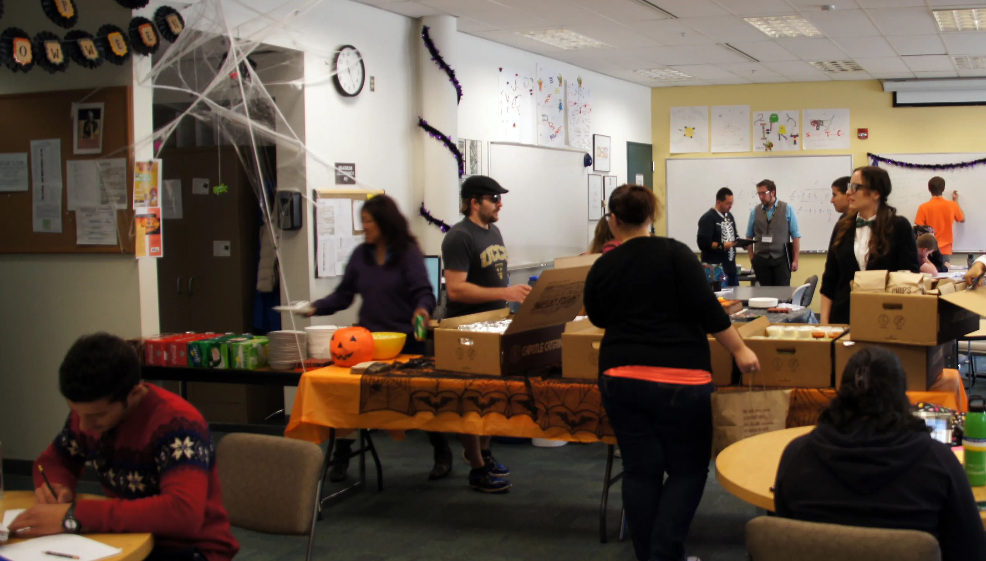 Math center Halloween event 