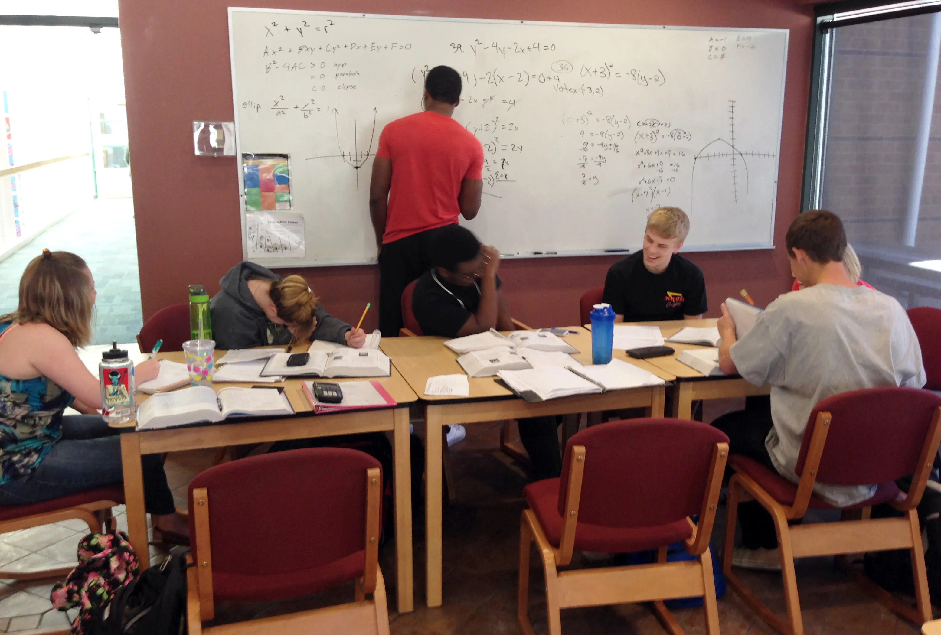 Students at peer assisted study session 