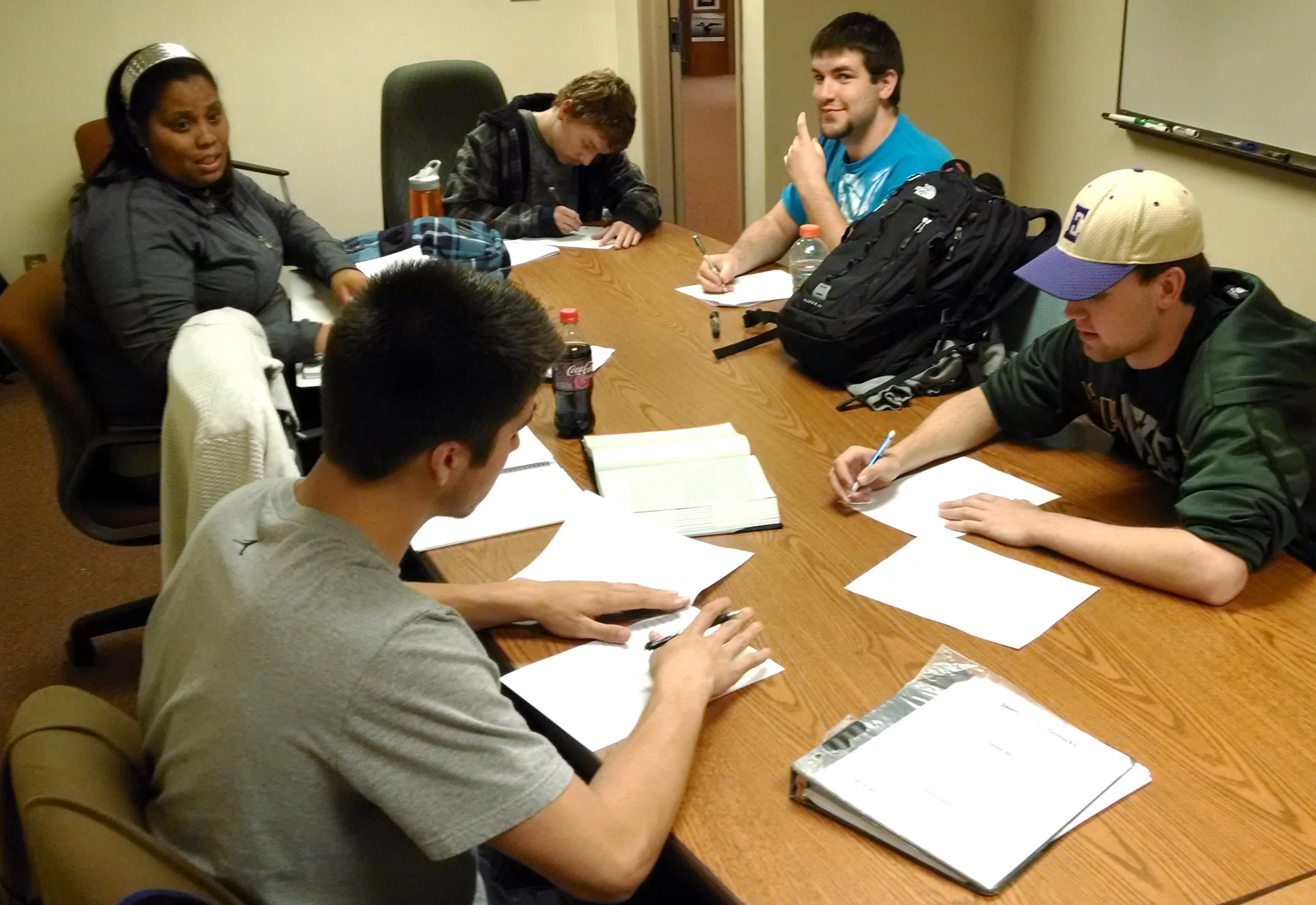 Students at peer assisted study session 