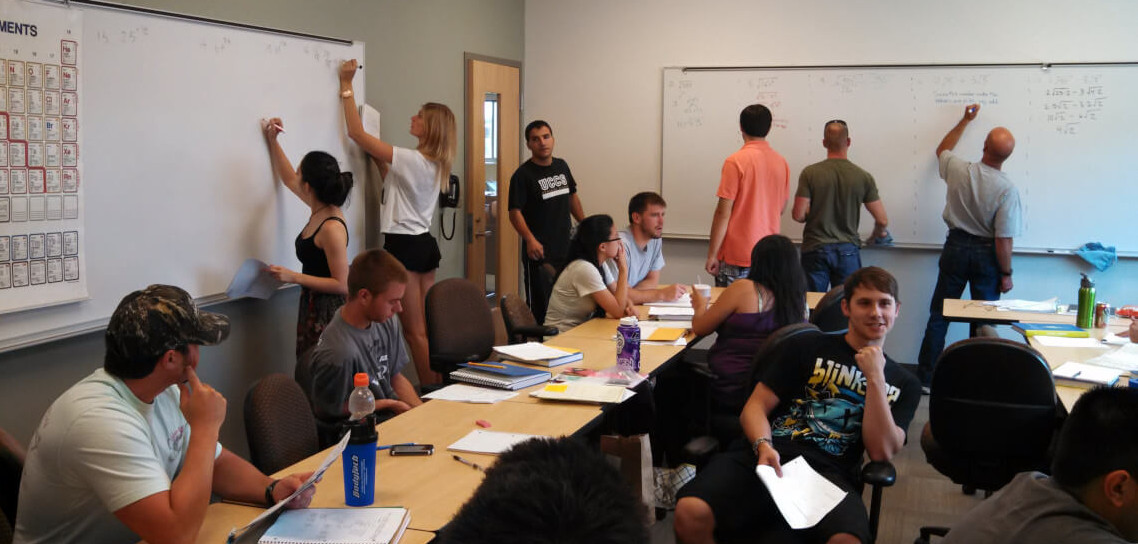 People in the Math Center